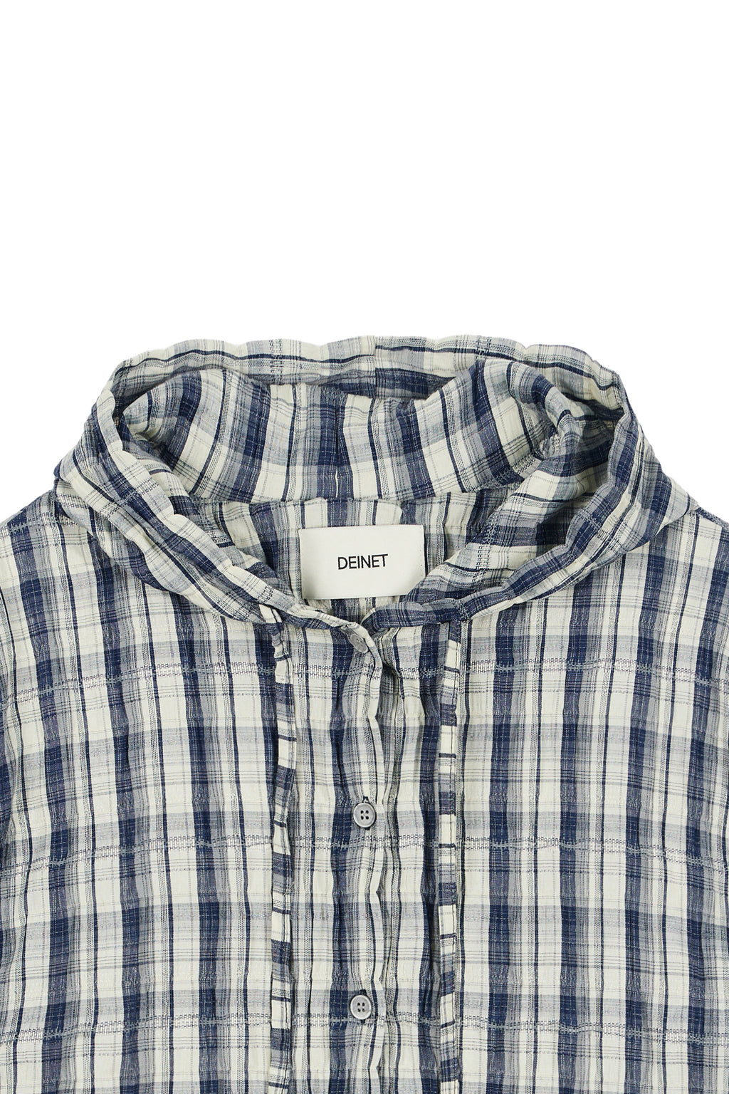 Deinet - Deinet Back Logo Check Hoodie Shirts (Navy) product image 3 | TRAB K-Fashion Australia