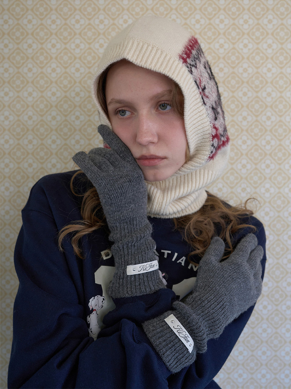 Kijun - Studded Logo Wool Gloves (6Colors) product image 11 | TRAB K-Fashion Australia