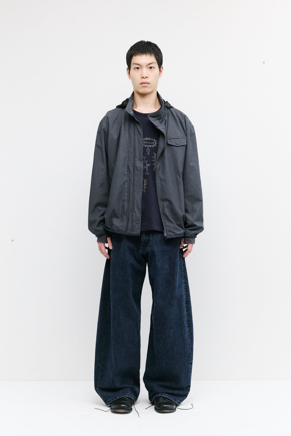 Hatchingroom - Diagonal Zip Jacket (Charcoal) product image 6 | TRAB K-Fashion Australia