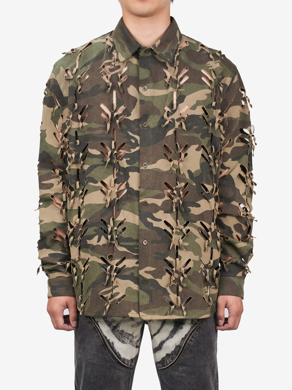 Juntae Kim - Laser-Slashed Shirts (OC7) product image 1 | TRAB K-Fashion Australia