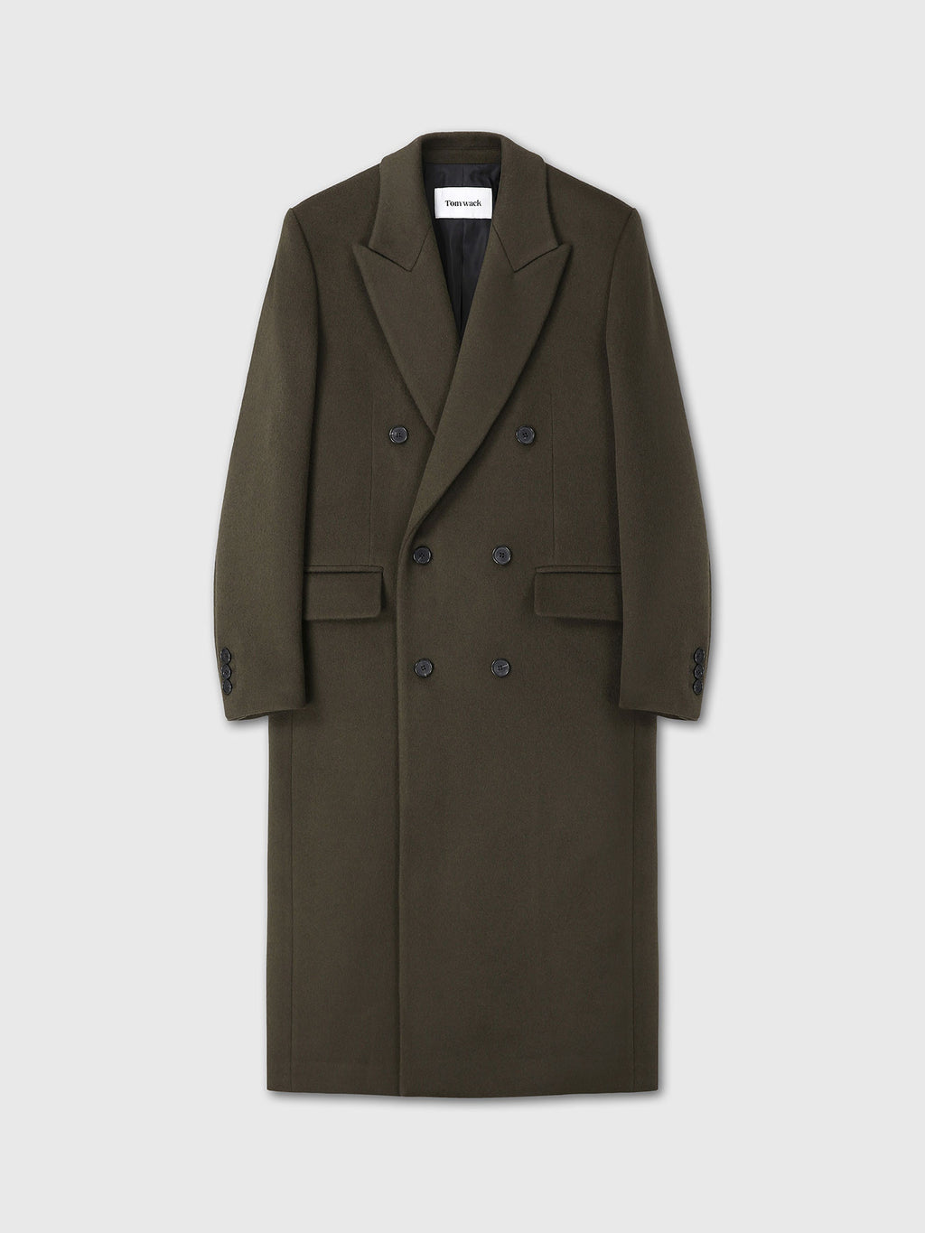 Tonywack - Wool Tailored Double-Breasted Maxi Coat (Khaki Dark Brown) product image 7 | TRAB K-Fashion Australia