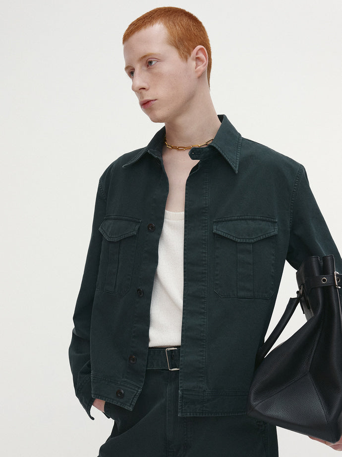 Tonywack - Garment-Dyed Cotton Officer Jacket (Anthracite) product image 5 | TRAB K-Fashion Australia