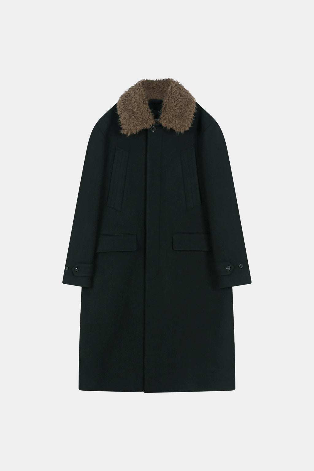 Andersson Bell - Detachable Fur Collar Chesterfield Coat (Black) product image 10 | TRAB K-Fashion Australia