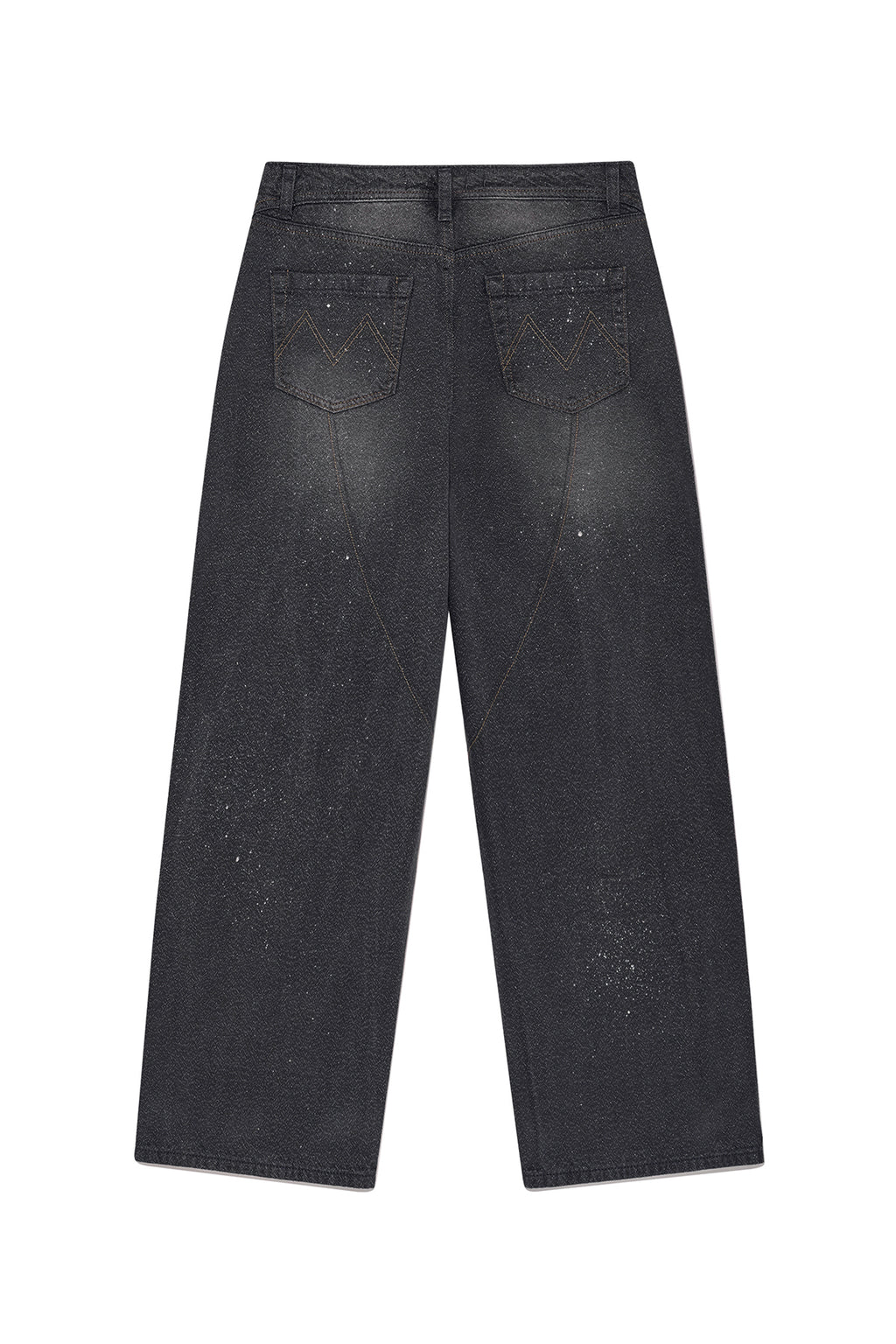 Matin Kim - Back Line Point Soft Shiny Denim Pants (Navy) product image 2 | TRAB K-Fashion Australia