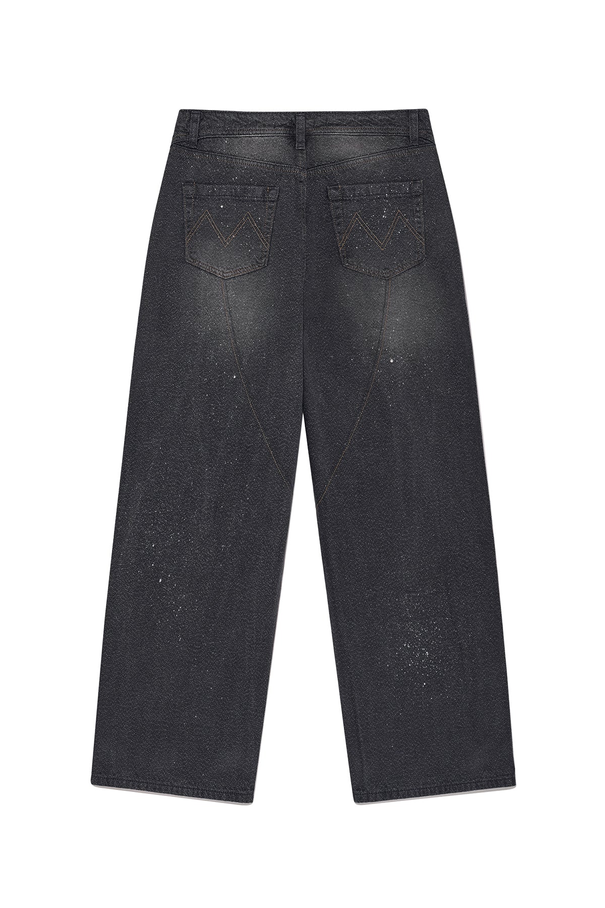 Matin Kim - Back Line Point Soft Shiny Denim Pants (Navy) product image 2 | TRAB K-Fashion Australia