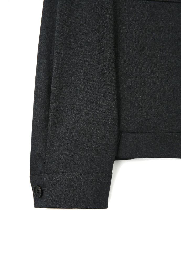 Art if acts - Contrast Wool Blouson (Charcoal) product image 11 | TRAB K-Fashion Australia