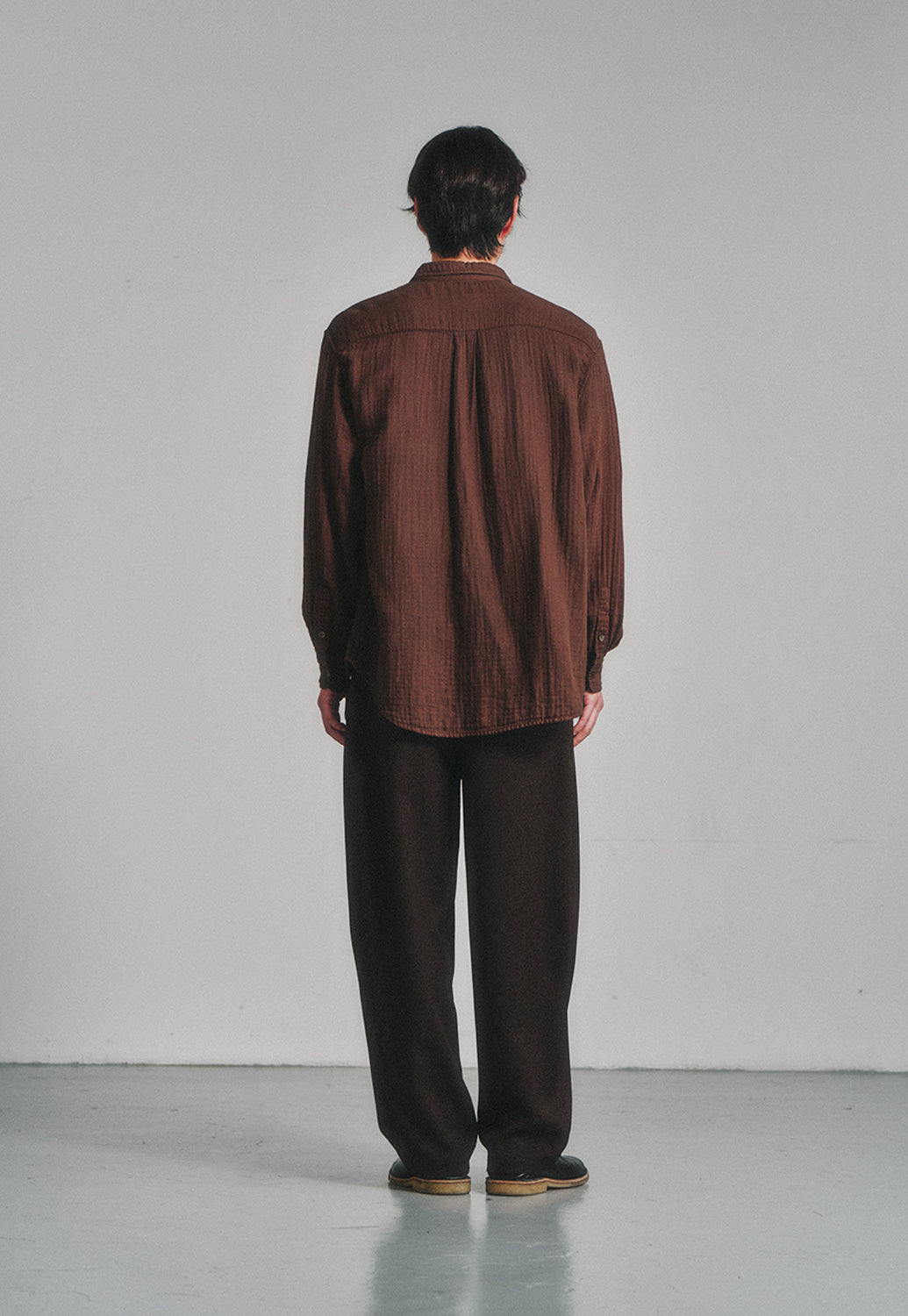 Art if acts - Comfy Side Tuck Curved Trousers (Brown) product image 4 | TRAB K-Fashion Australia