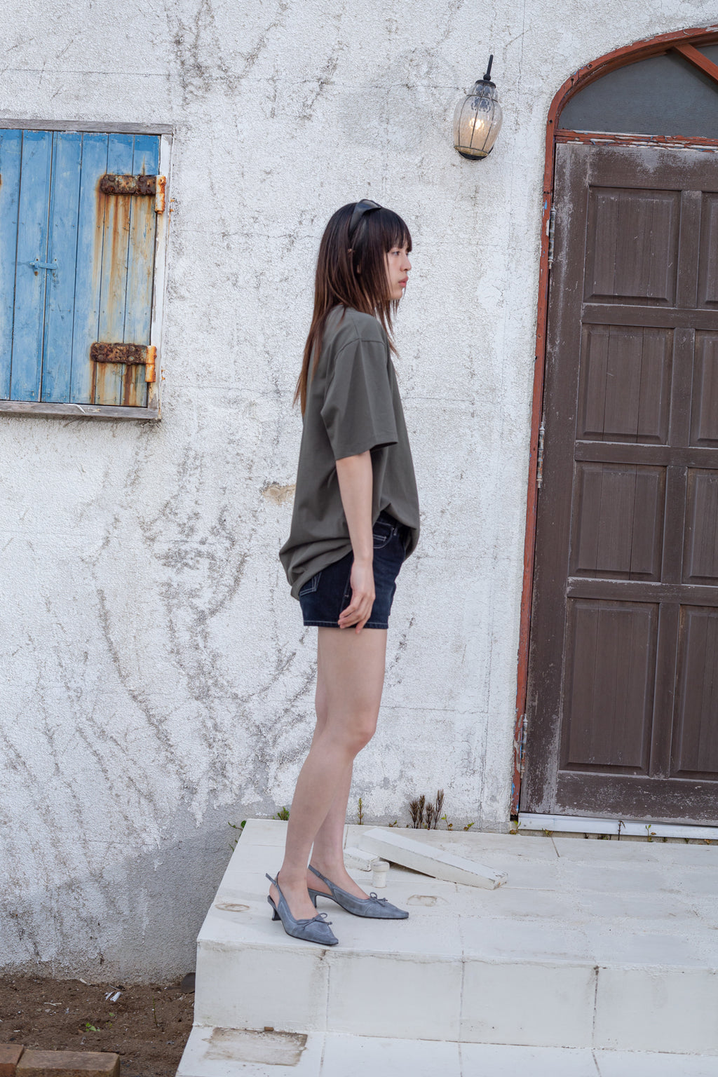 Matin Kim - Stitch Point Denim Shorts (Black) product image 7 | TRAB K-Fashion Australia