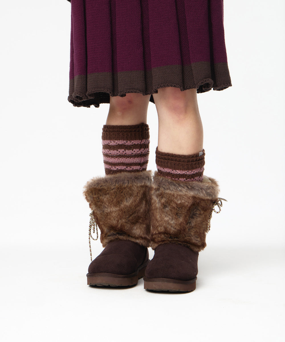 Coyseio - Striped Mori Knee Socks (Brown) product image 5 | TRAB K-Fashion Australia