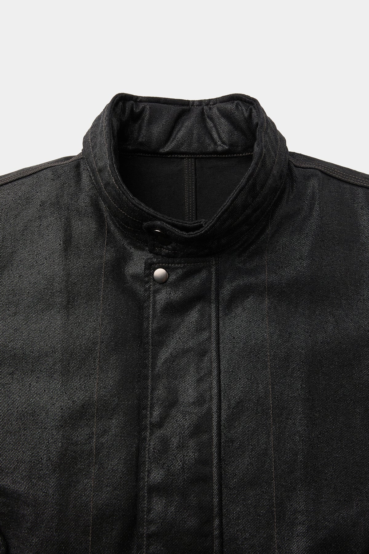 Coor - Coated Denim Stand Neck Jumper (Black) product image 5 | TRAB K-Fashion Australia