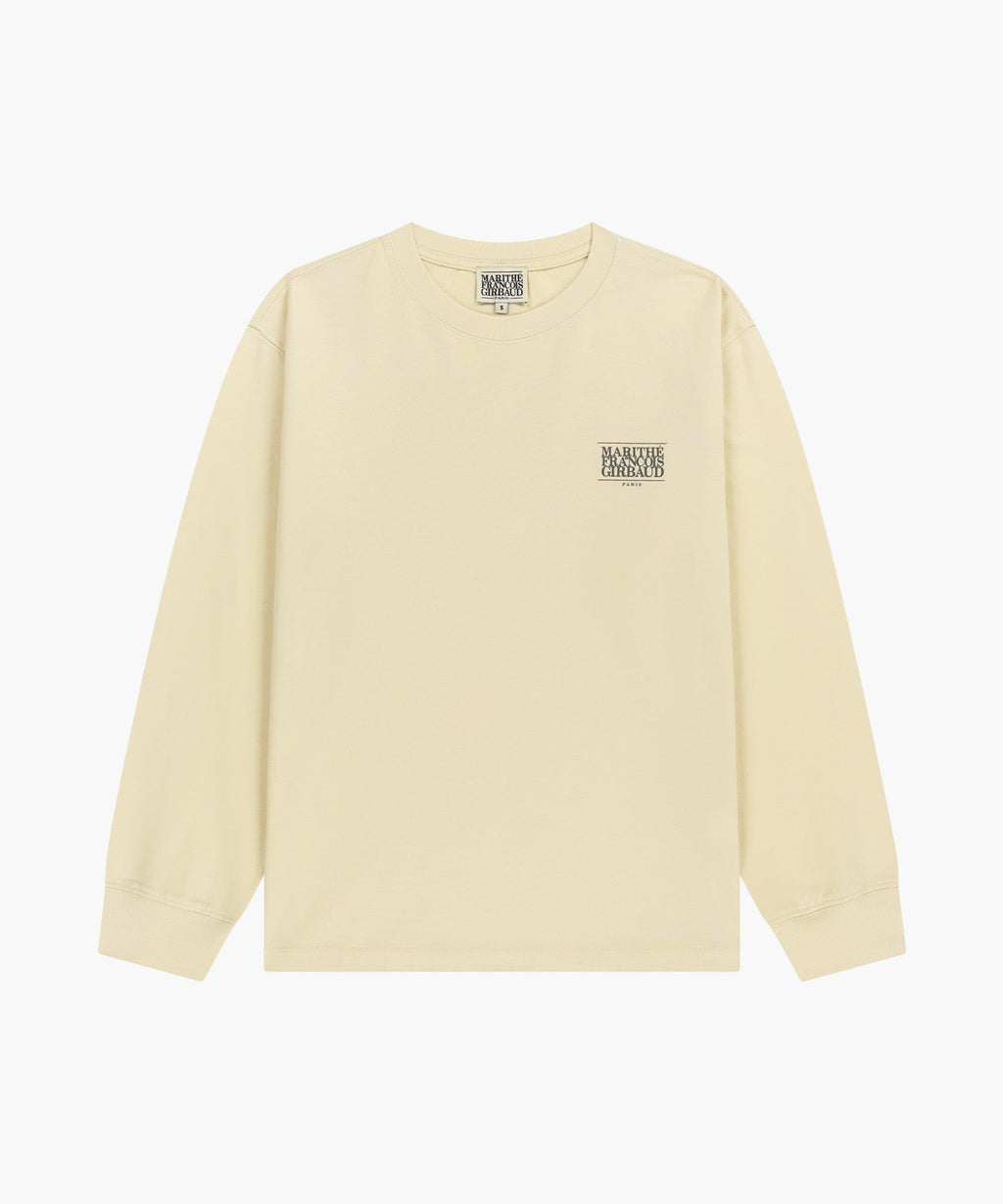 Marithe & Francois Girbaud - Back Classic Logo Long Sleeve Tee (Butter) product image 6 | TRAB K-Fashion Australia