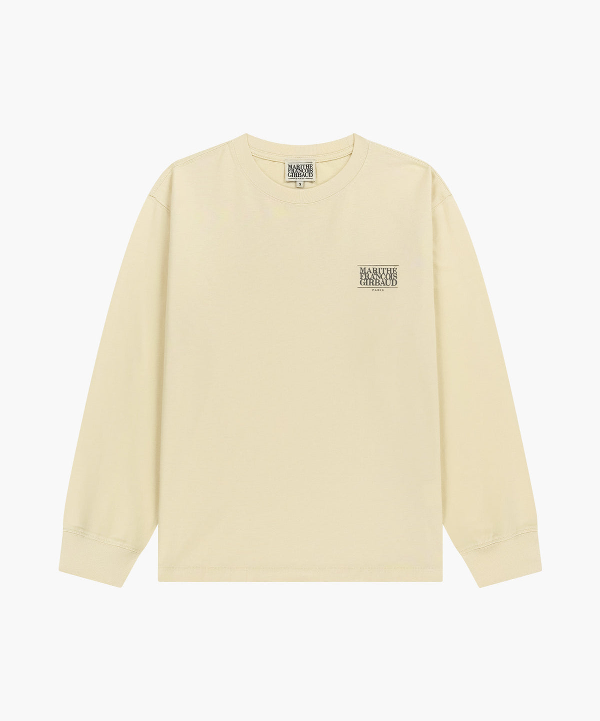Marithe & Francois Girbaud - Back Classic Logo Long Sleeve Tee (Butter) product image 6 | TRAB K-Fashion Australia