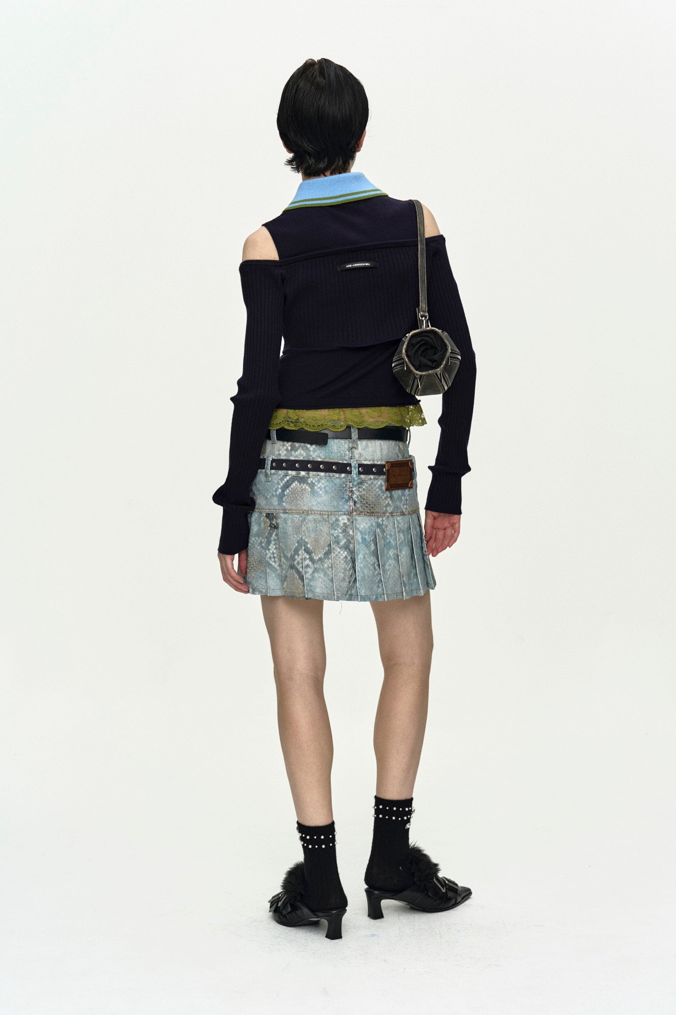 Andersson Bell - Python Fade Denim Printed Skirt (Blue) product image 4 | TRAB K-Fashion Australia
