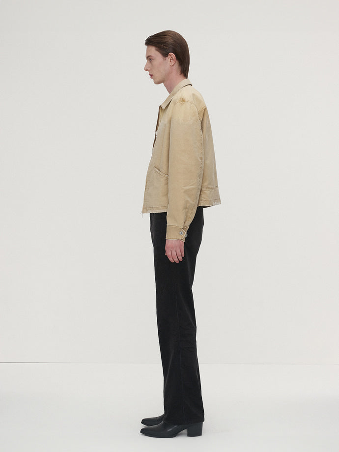 Tonywack - Garment-Dyed Cotton Distressed Mechanic Jacket (Faded Beige) product image 3 | TRAB K-Fashion Australia