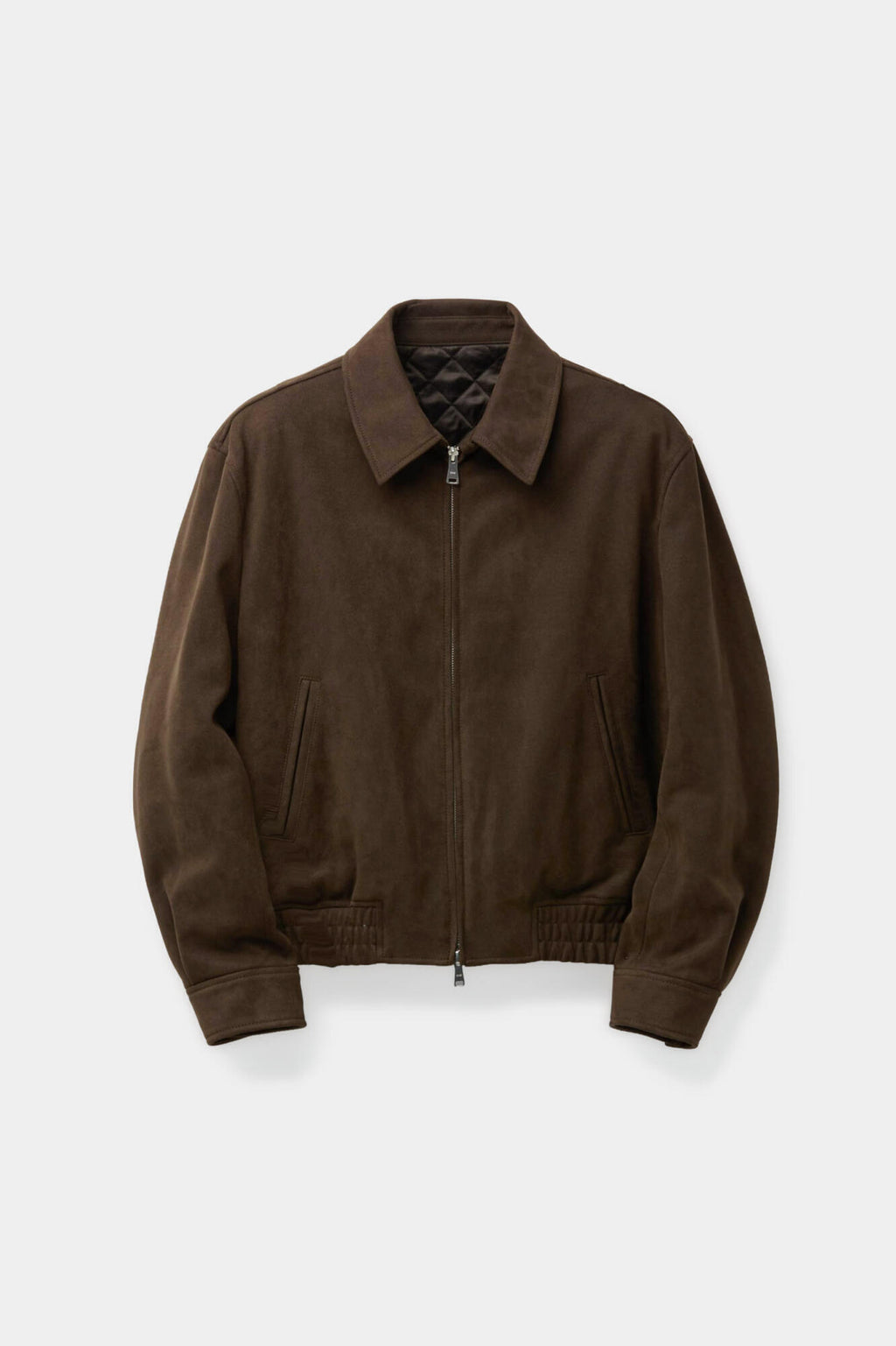 Coor - Quilted Fake Suede Swing Top Jacket (Dark Brown) product image 1 | TRAB K-Fashion Australia