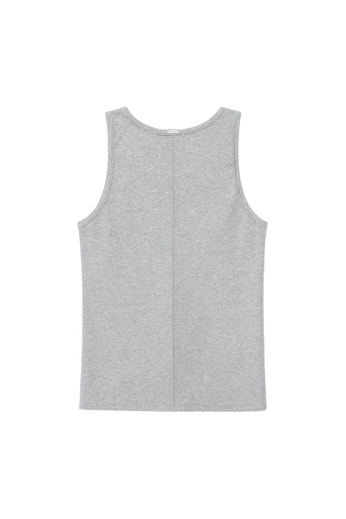 Matin Kim - Small Logo Pintuck Sleeveless Top (Grey) product image 6 | TRAB K-Fashion Australia