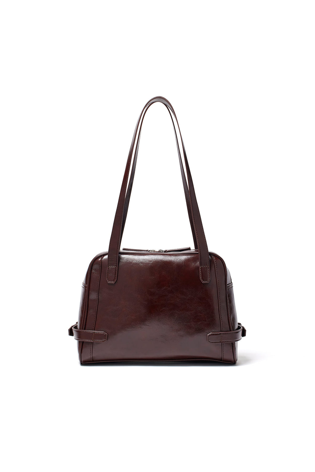 Matin Kim - Biker Detail Square Shoulder Bag (Dark Brown) product image 5 | TRAB K-Fashion Australia