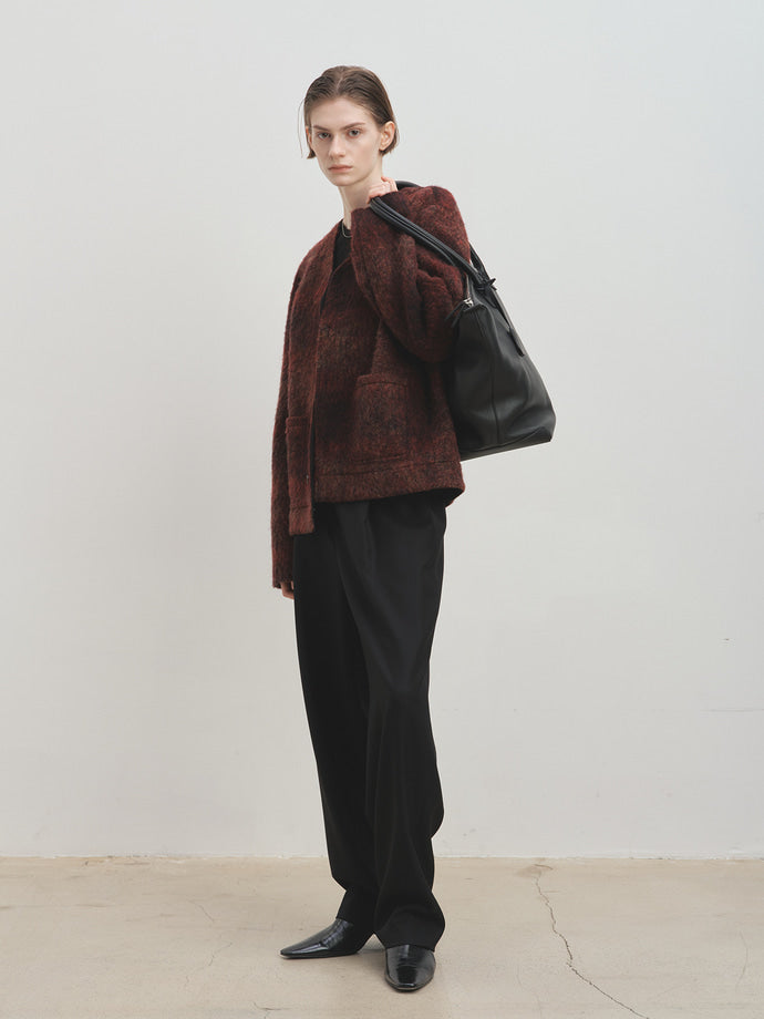 Tonywack - Mohair V-Neck Blouson Italian Fabric (Dark Red) product image 6 | TRAB K-Fashion Australia