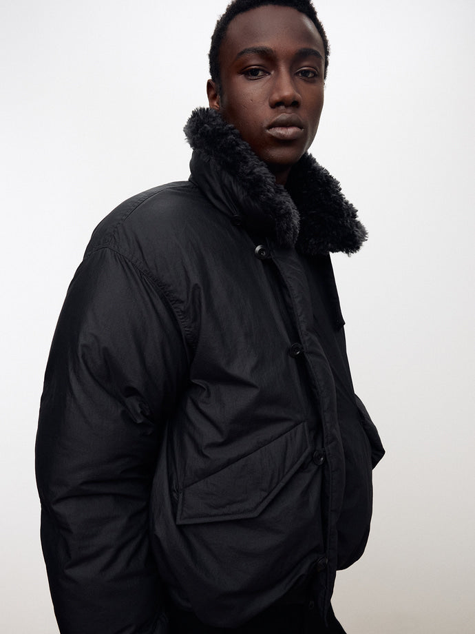Tonywack - Shearling Collar Puffer Blouson (Black) product image 8 | TRAB K-Fashion Australia