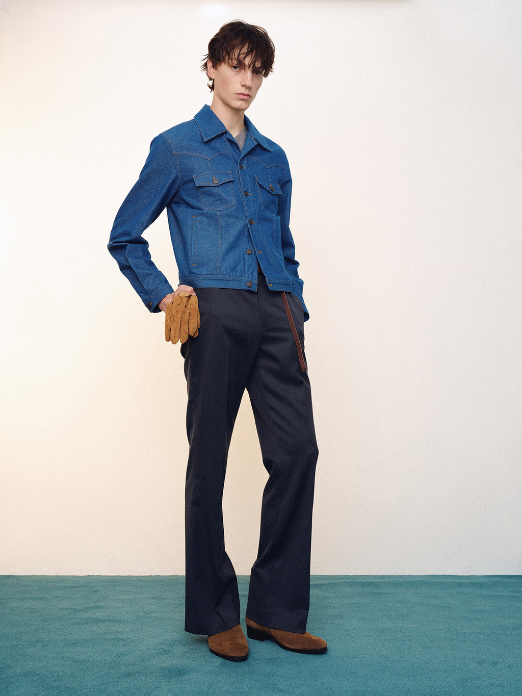 Tonywack - Wool Blend Flared Trousers (Slate Grey) product image 3 | TRAB K-Fashion Australia