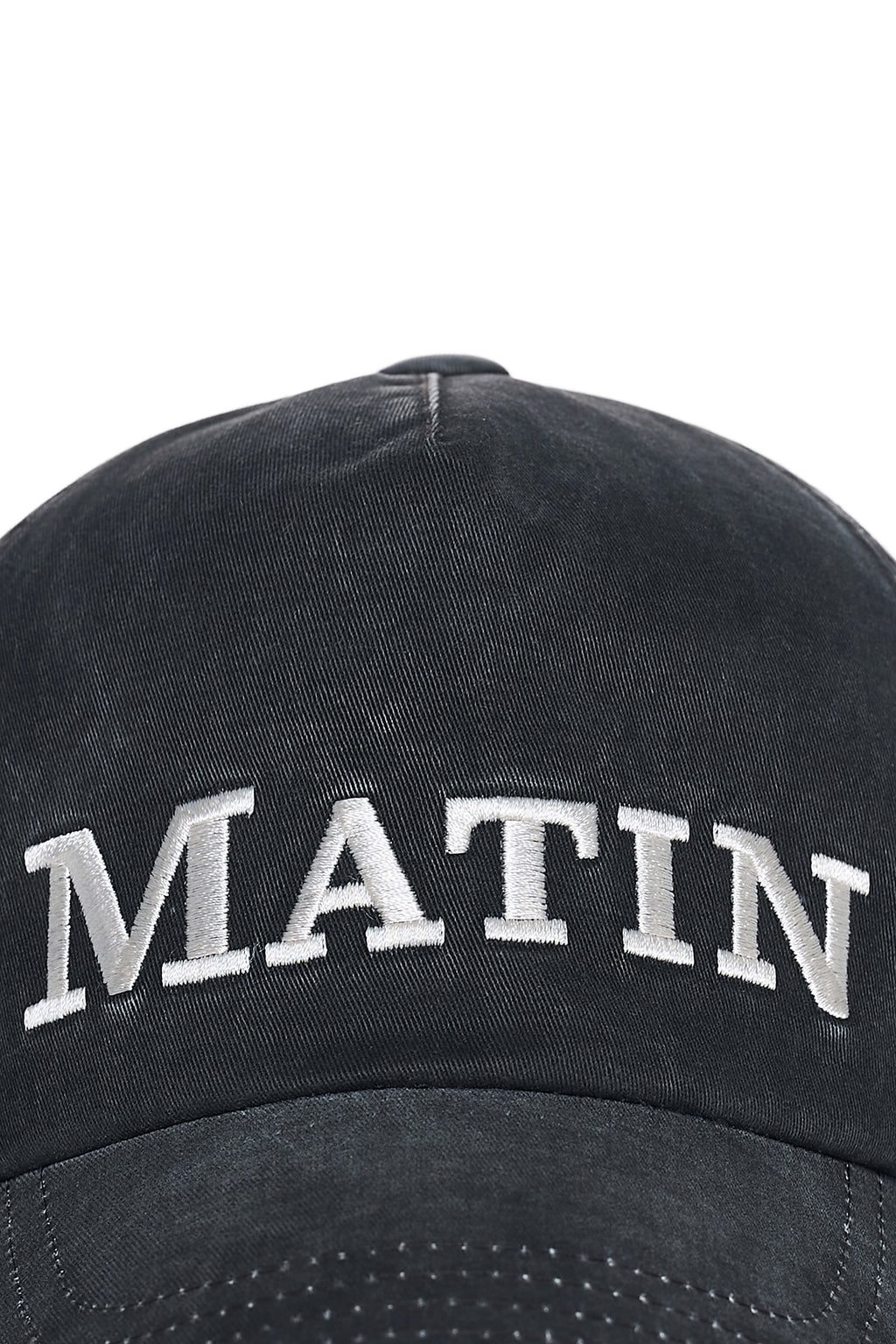 Matin Kim - Matin Flat Crown Ball Cap (Charcoal) product image 4 | TRAB K-Fashion Australia