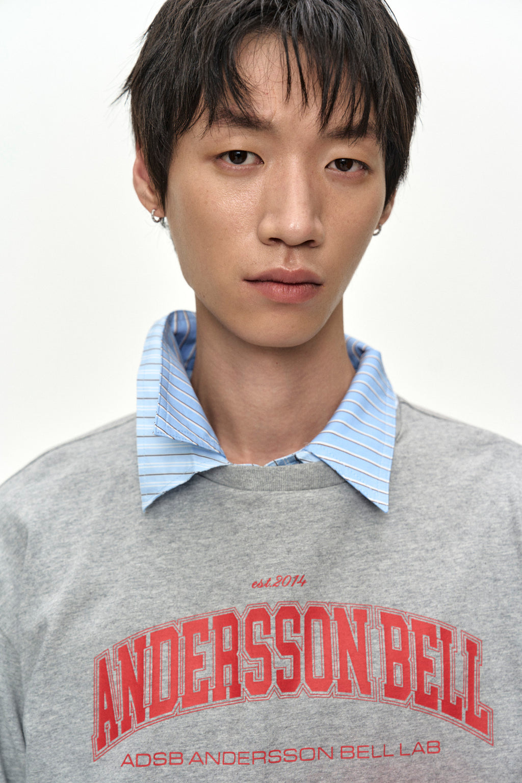 Andersson Bell - Ribbon Embroidery Spray T-Shirt (Melange Grey) product image 5 | TRAB K-Fashion Australia