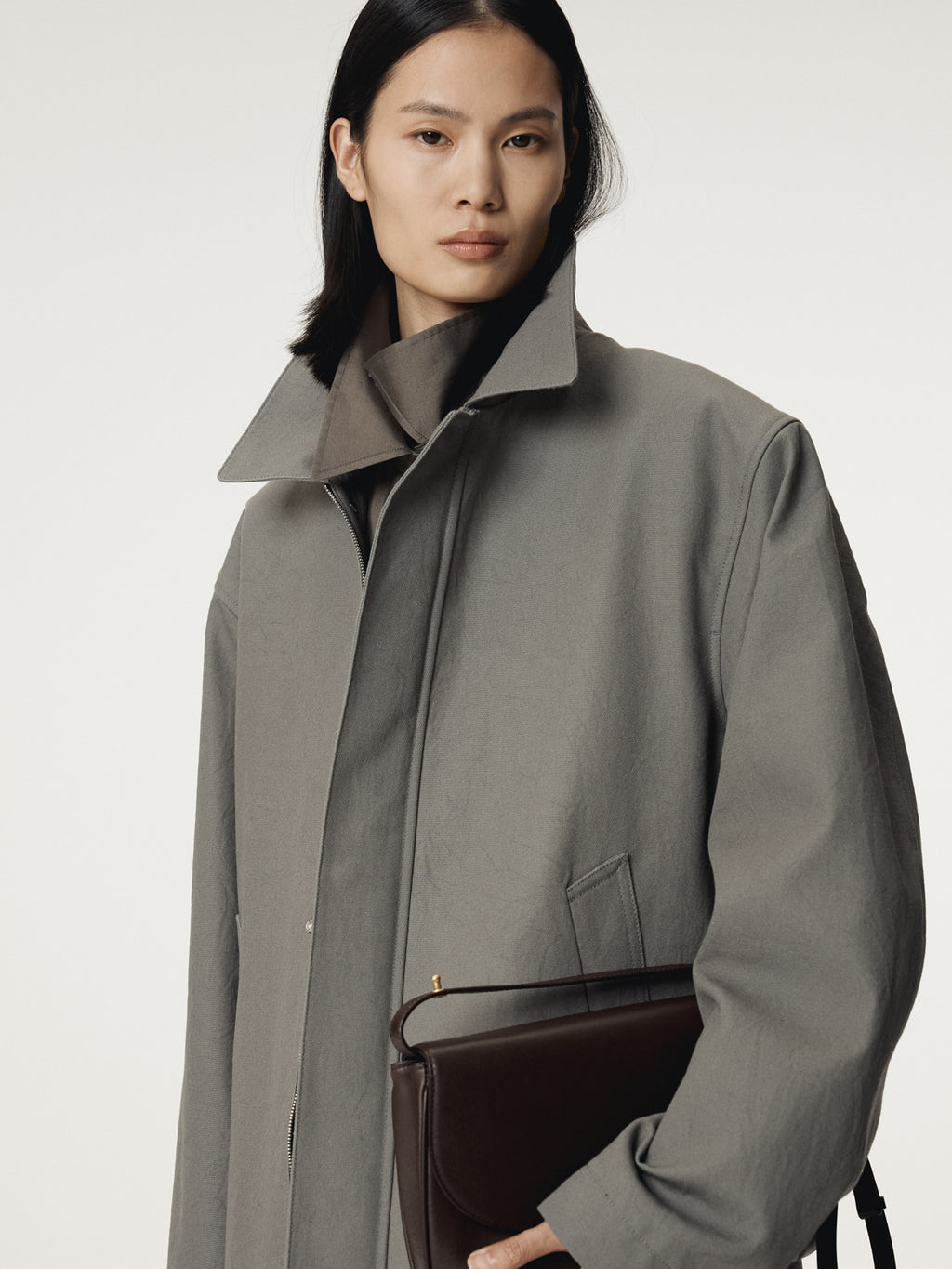 Recto - Diego Heavy Cotton Coat (Stone Grey) product image 7 | TRAB K-Fashion Australia