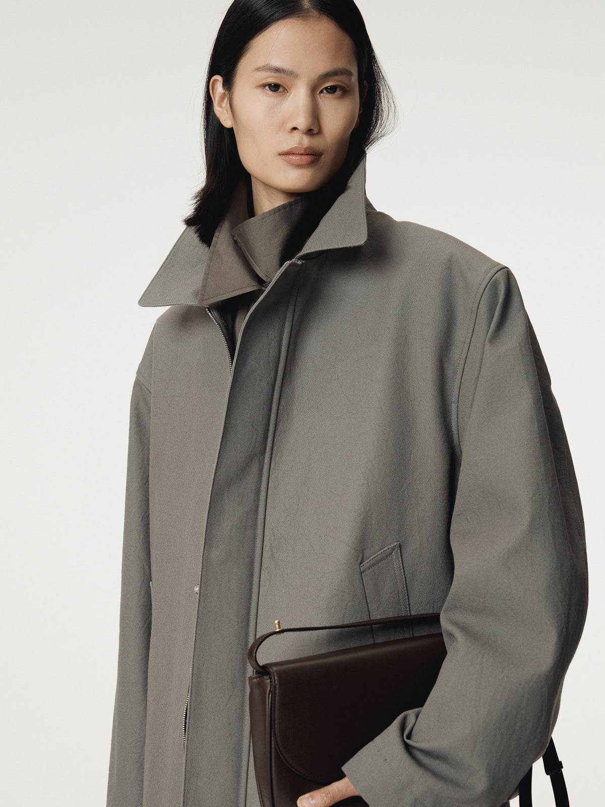 Recto - Diego Heavy Cotton Coat (Stone Grey) product image 7 | TRAB K-Fashion Australia