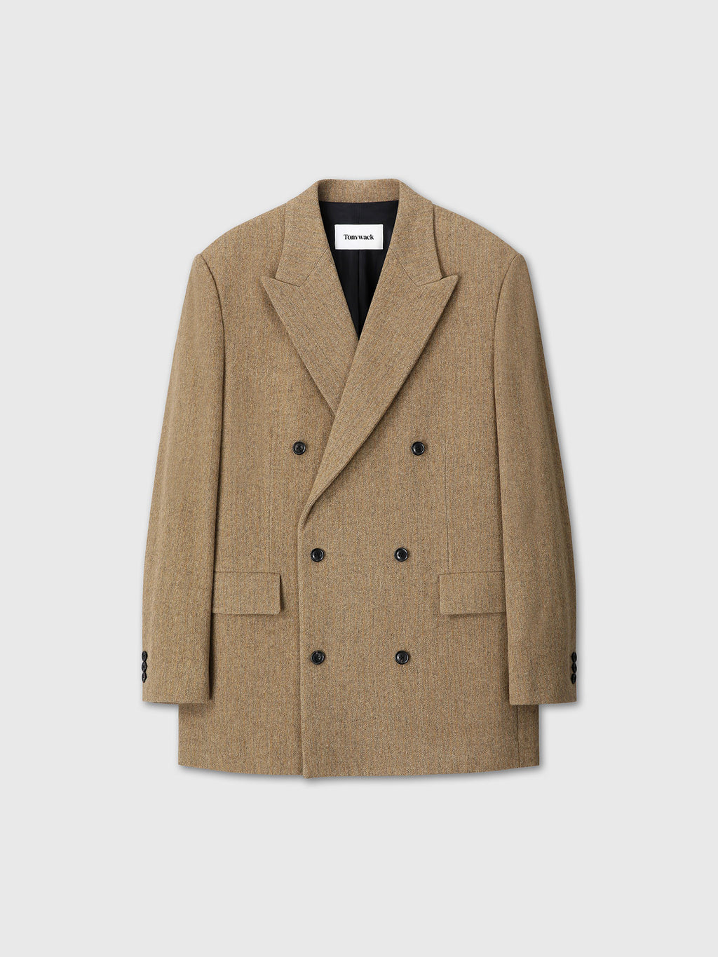 Tonywack - Herringbone Wool Double-Breasted Jacket (Saffron Beige) product image 9 | TRAB K-Fashion Australia
