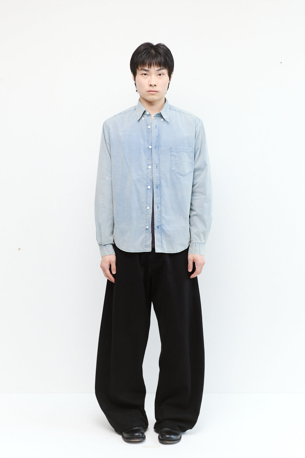 Hatchingroom - Out Button Shirt Bleached (Sax) product image 5 | TRAB K-Fashion Australia