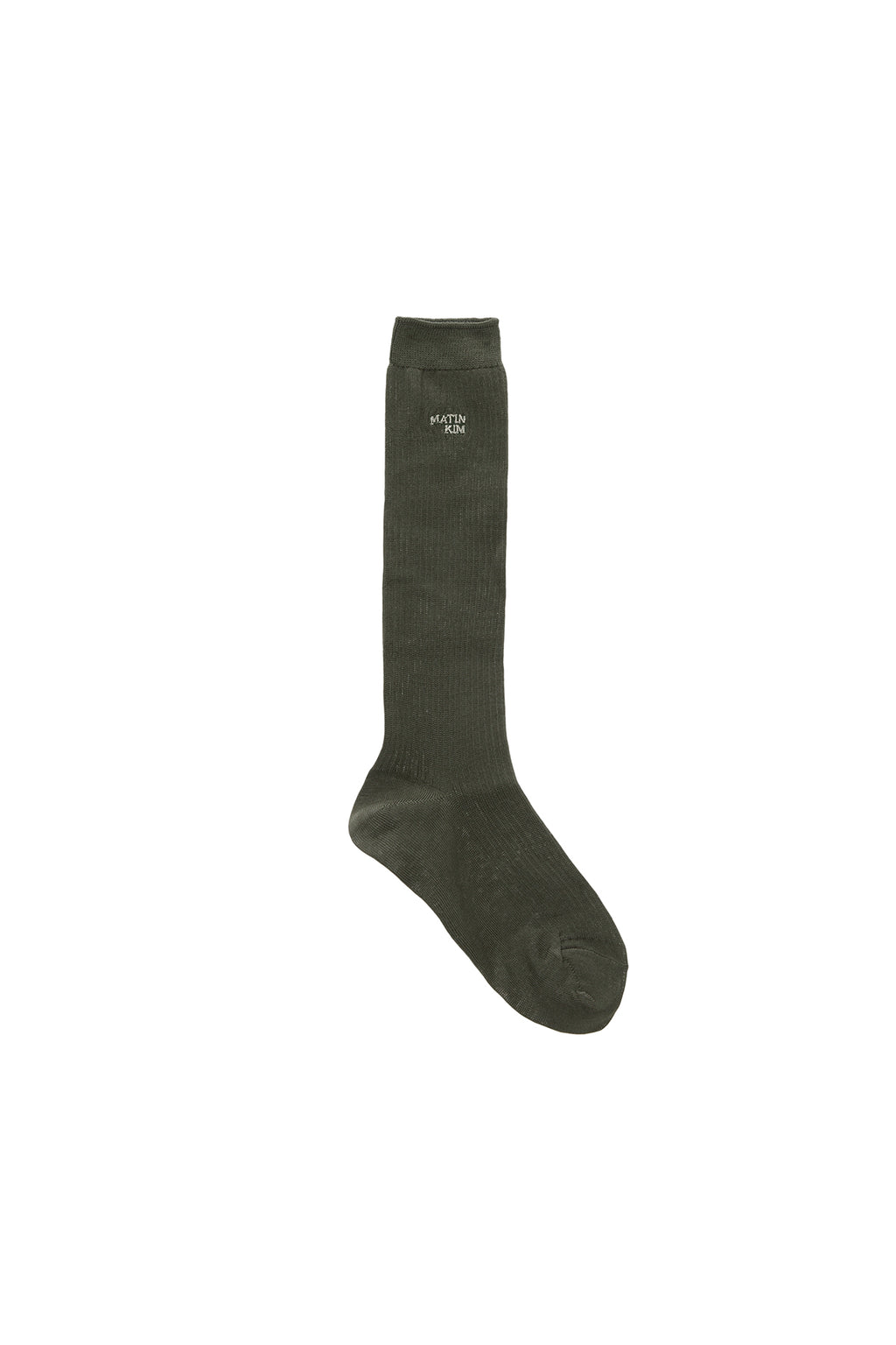 Matin Kim - Small Logo Silket Half Socks (Khaki) product image 1 | TRAB K-Fashion Australia