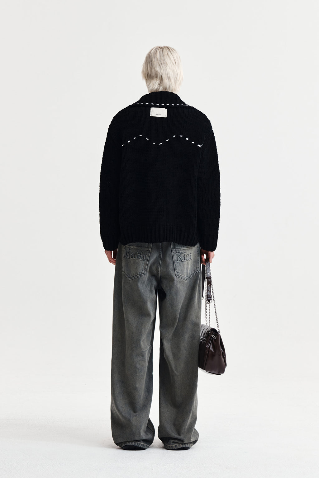 Matin Kim - Handmade Collar Knit Cardigan (Black) product image 7 | TRAB K-Fashion Australia