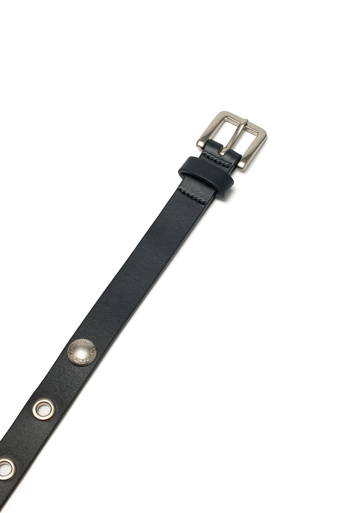 Matin Kim - Stud Eyelet Leather Belt (Black) product image 2 | TRAB K-Fashion Australia