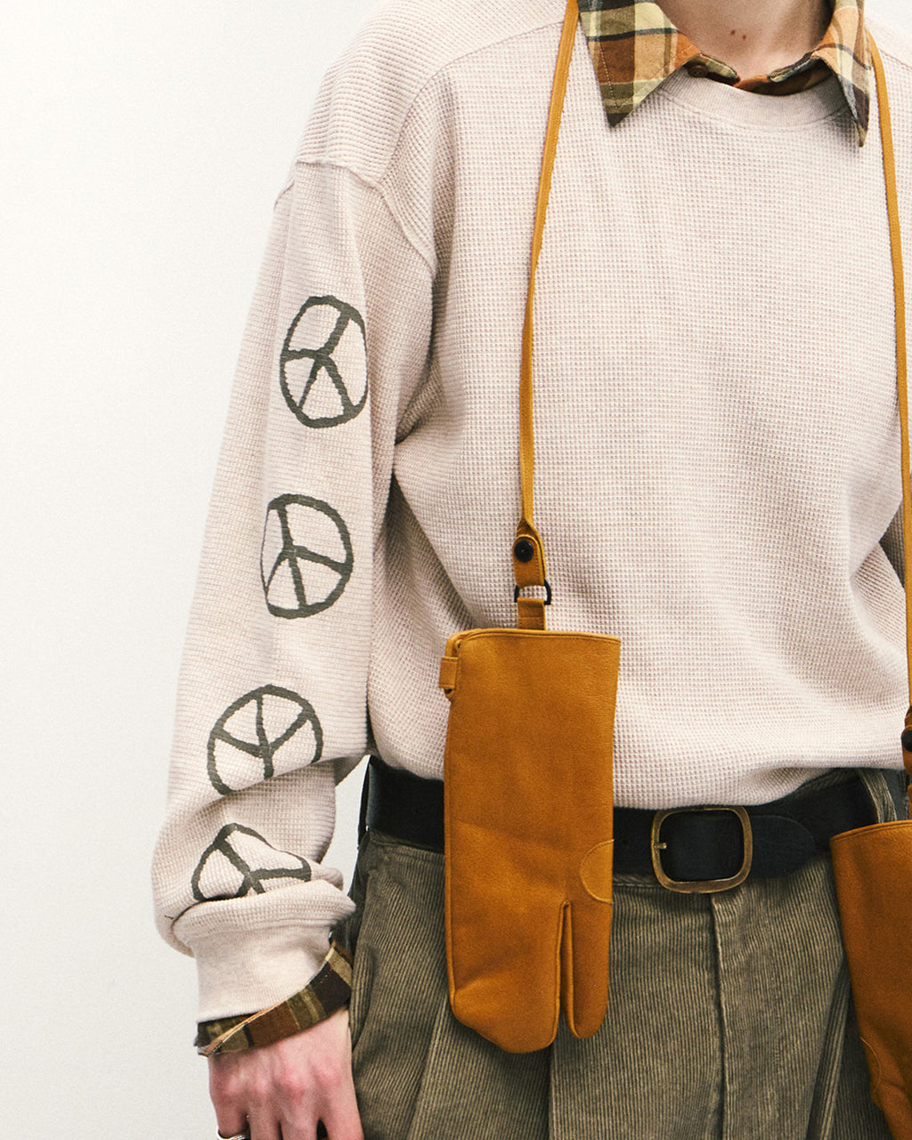Eastlogue - Peace Symbol L.s T-shirts (Oatmeal) product image 3 | TRAB K-Fashion Australia