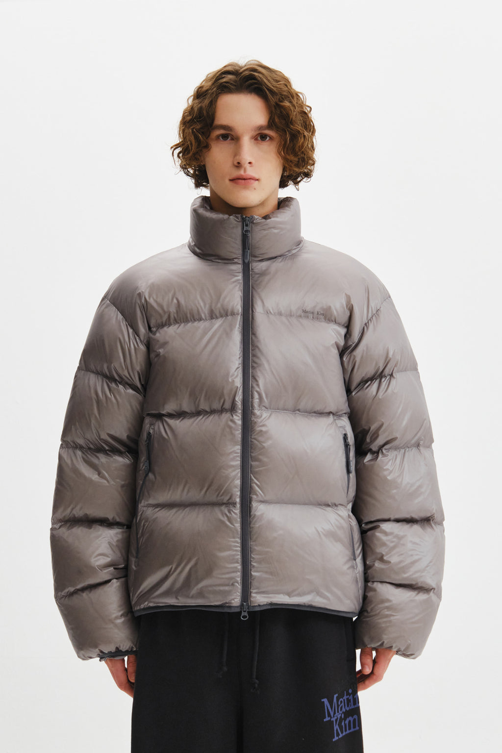 Matin Kim - Icon Logo Down Jumper (Light Grey) product image 13 | TRAB K-Fashion Australia