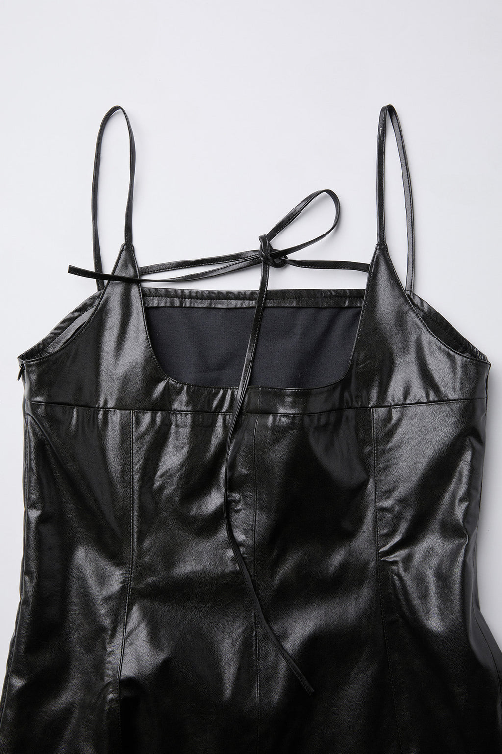 Coor - Fake Leather Back Strap Dress (Black) product image 6 | TRAB K-Fashion Australia