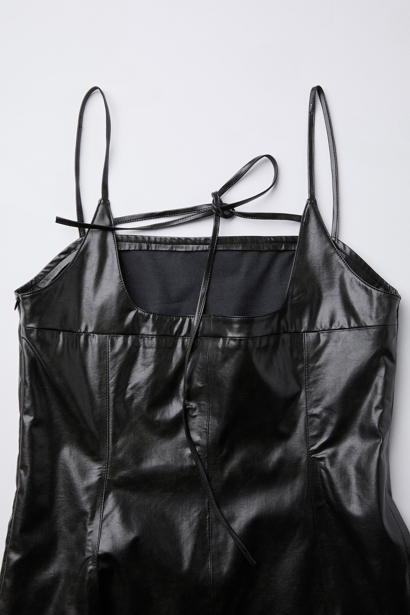 Coor - Fake Leather Back Strap Dress (Black) product image 6 | TRAB K-Fashion Australia