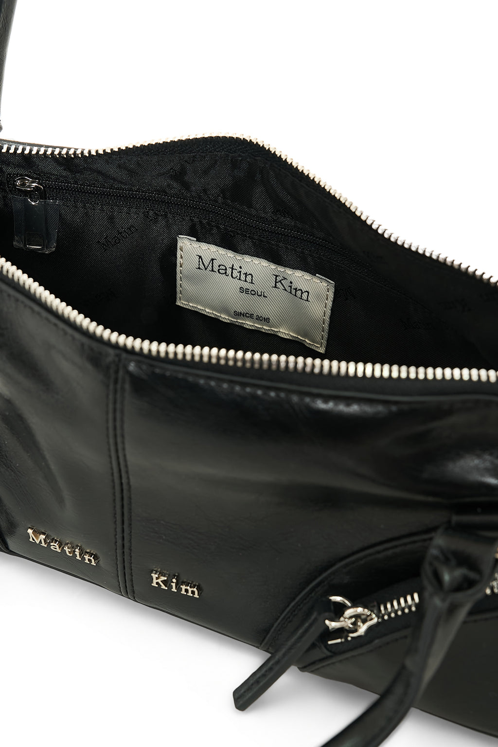 Matin Kim - Curve Zip Baguette Bag (Black) product image 5 | TRAB K-Fashion Australia