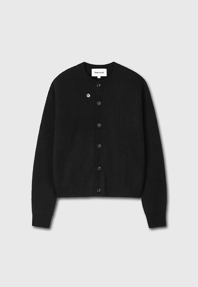 Tonywack - Alpaca Mohair Crew-Neck Cardigan (Black) product image 10 | TRAB K-Fashion Australia