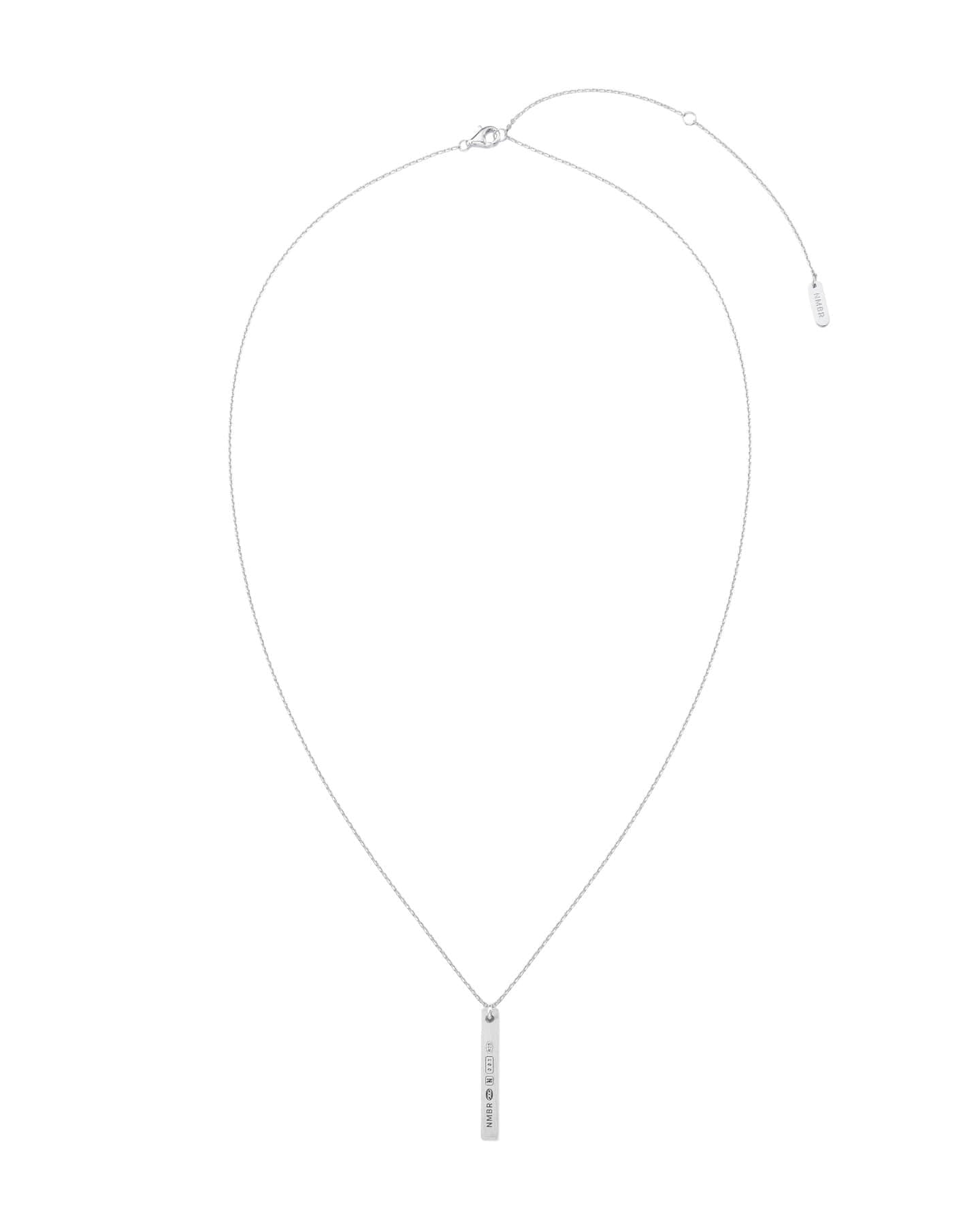 Numbering - Engraved Bar Pendant Necklace #7852 product image 6 | TRAB K-Fashion Australia