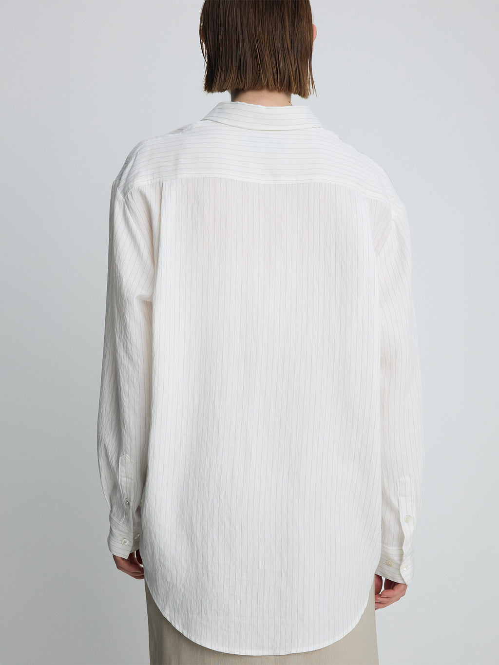 Tonywack - Airy Striped Over Shirt (Ivory) product image 10 | TRAB K-Fashion Australia