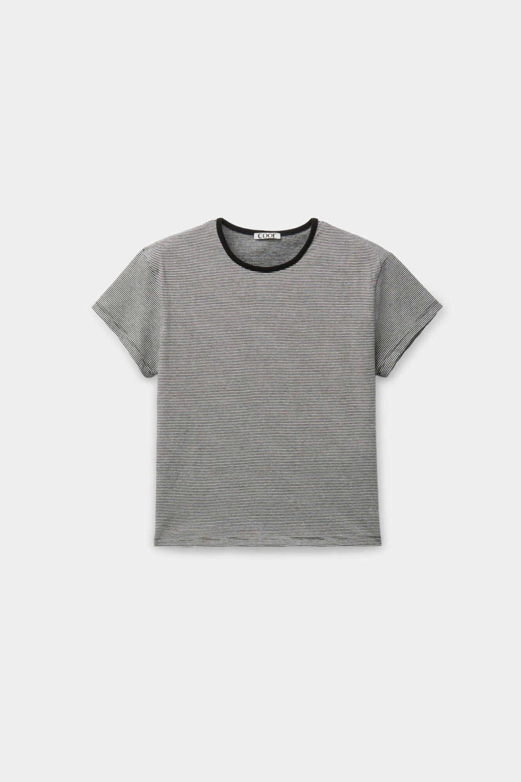 Coor - Striped Crop T-Shirt (Black) product image 1 | TRAB K-Fashion Australia