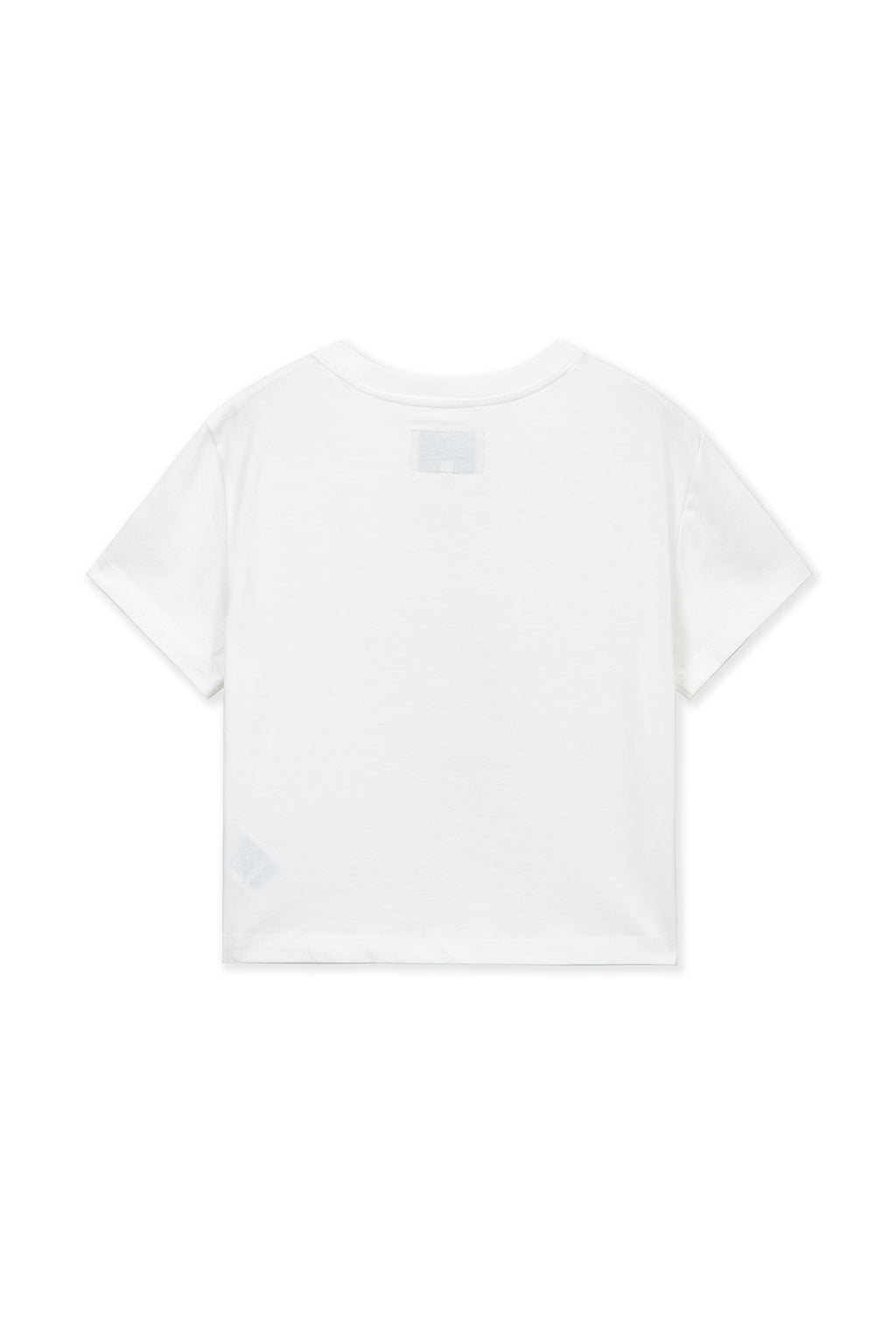 Matin Kim - Label Point Lettering Crop Top (White) product image 2 | TRAB K-Fashion Australia