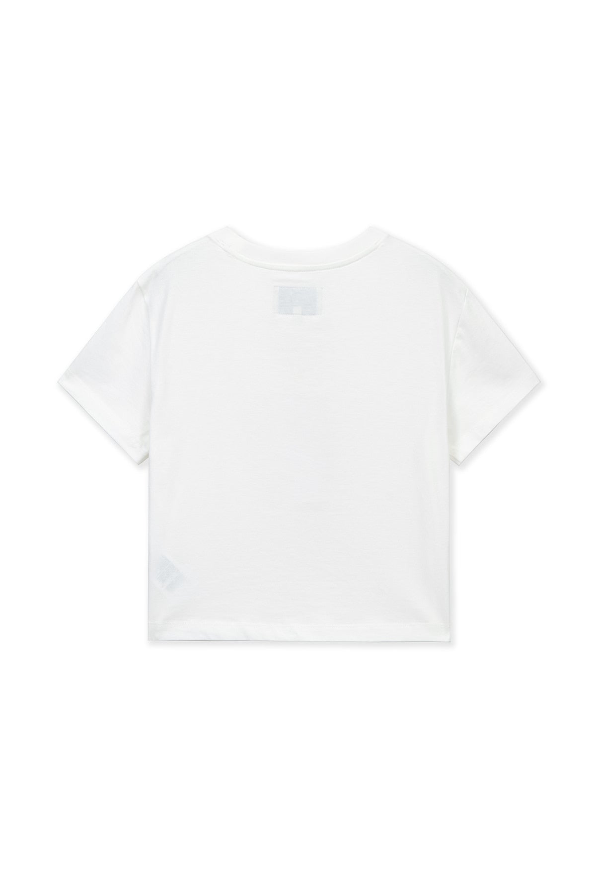 Matin Kim - Label Point Lettering Crop Top (White) product image 2 | TRAB K-Fashion Australia