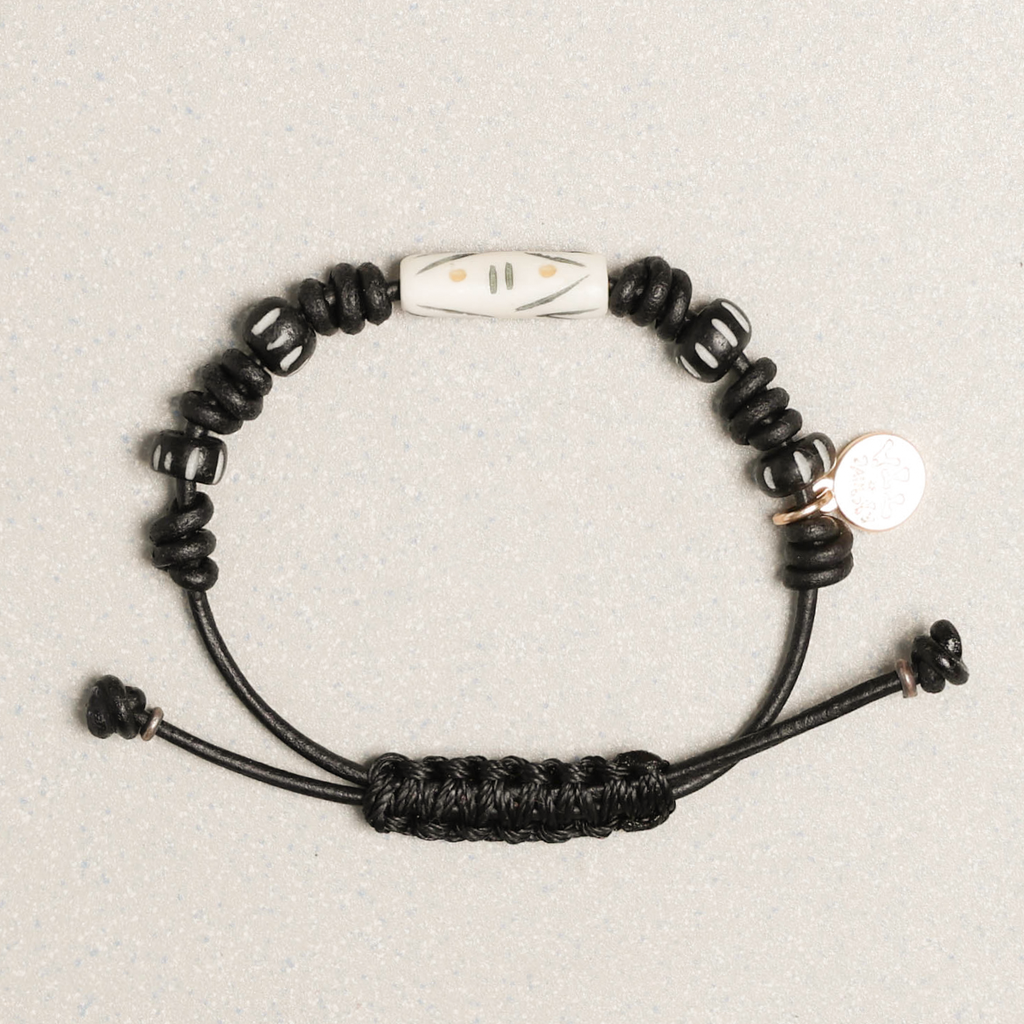 Towtow Archive - New Ethnic Wave Bracelet Black & (White) product image 1 | TRAB K-Fashion Australia