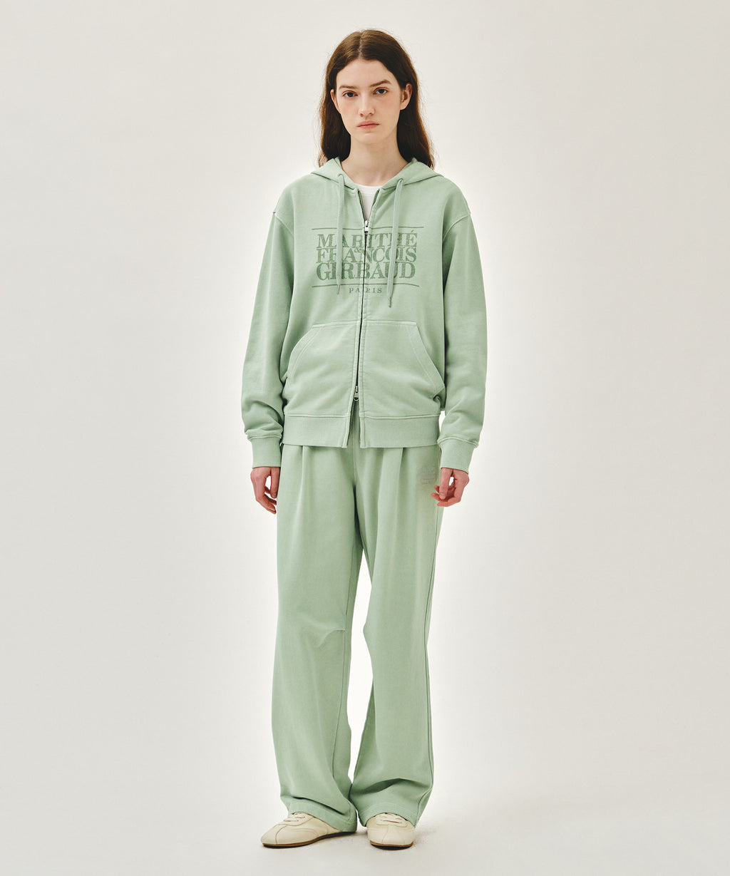 Marithe & Francois Girbaud - Classic Logo Dyeing Hoodie Zipup (Mint) product image 4 | TRAB K-Fashion Australia