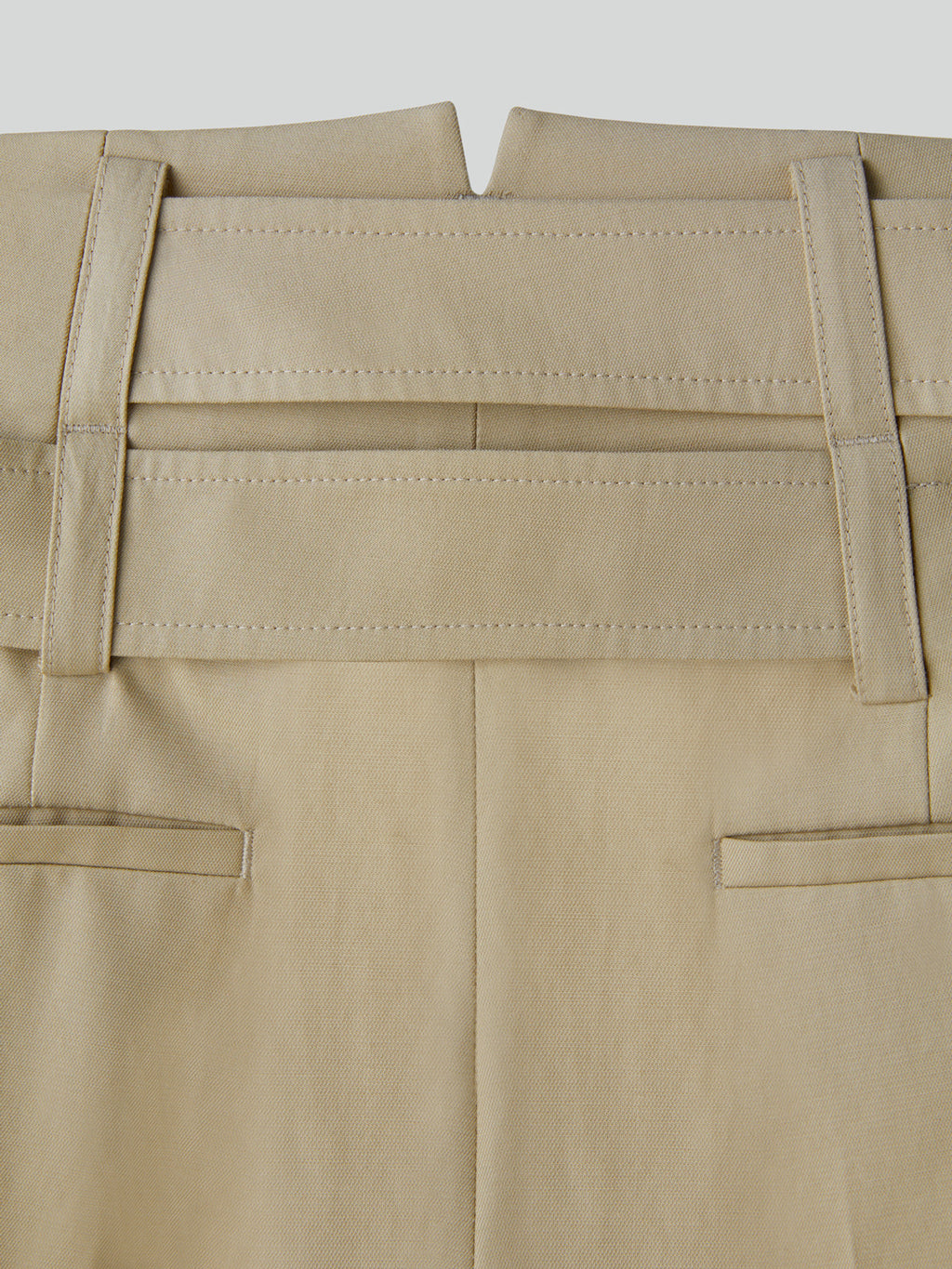 Recto - High Waist Belted Pants (Khaki Beige) product image 8 | TRAB K-Fashion Australia