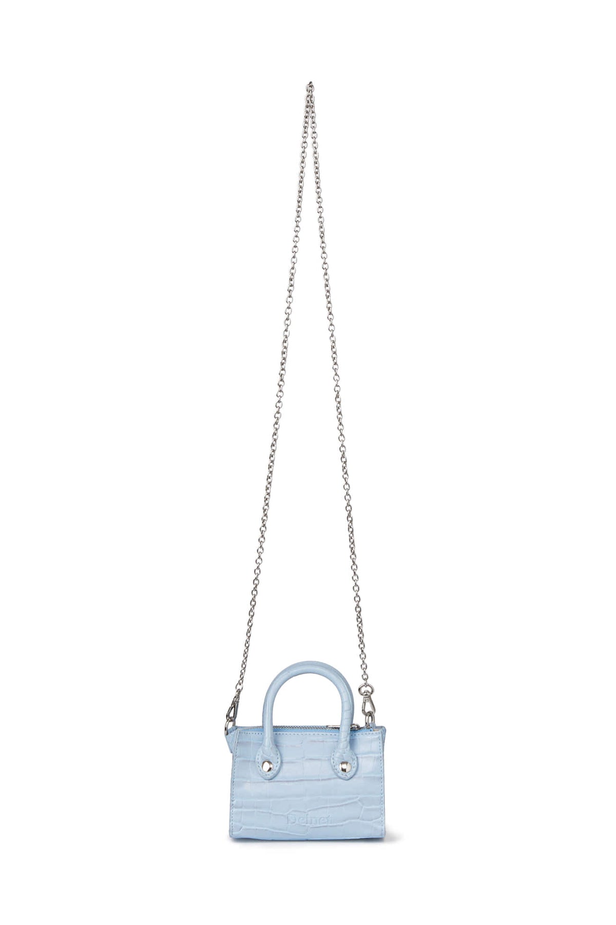Deinet - Crocodile Pattern Chain Mini Bag (Ice Blue) product image 3 | TRAB K-Fashion Australia