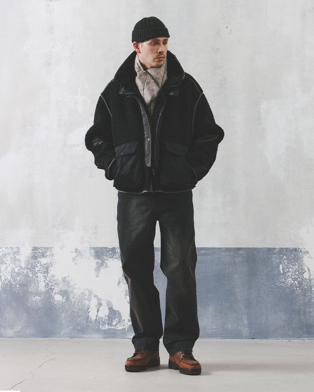 Eastlogue - Alpine Layered Fleece Jumper (Black) product image 1 | TRAB K-Fashion Australia