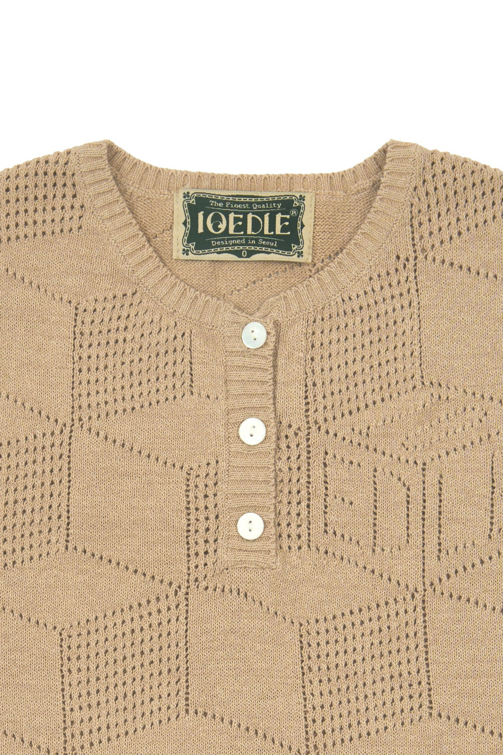 Ioedle - Architectural Infinite Hexagonal Mesh Vest (Beige) product image 4 | TRAB K-Fashion Australia